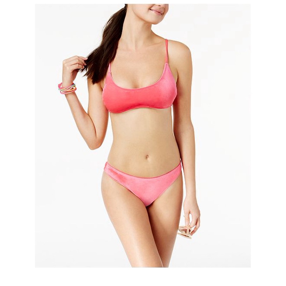 CALIFORNIA WAVES Velvet Bralette Bikini Top & Bottoms